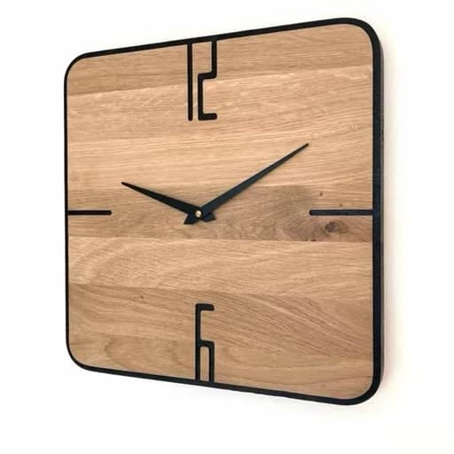 ساعت دیواری چوبی مربعی ساده کد 71 فیلبندشاپ مدل 840988