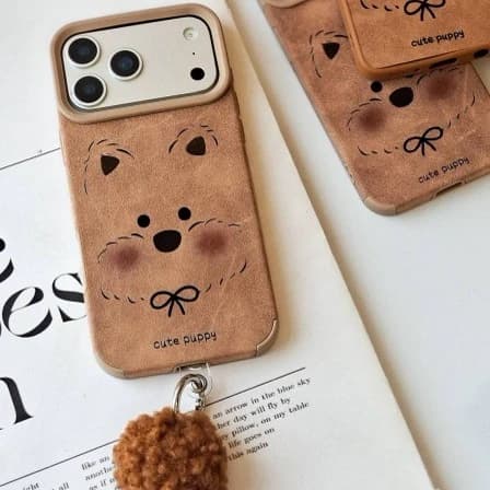 قاب گوشی چرمی پاپی خوش شانس lucky puppy — تصویر ۲