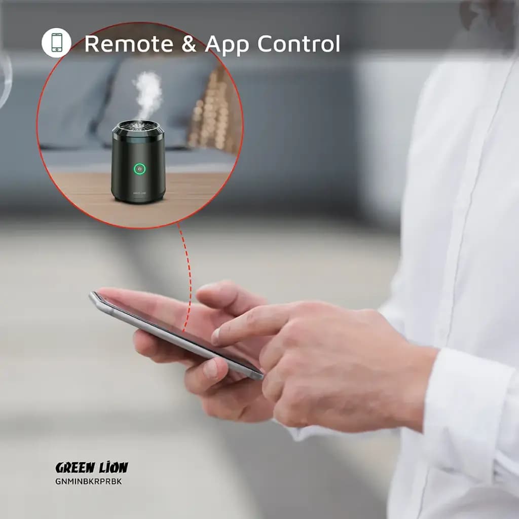 دستگاه مینی بخور عود و اسپند با پخش قرآن گرین لاین Green Lion Mini Bakhour Pro With Quran Speaker GNMINBKRPRBK — تصویر ۷
