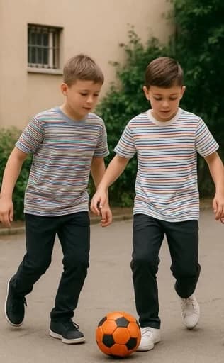 تیشرت پسرانه یقه گردراه راه 1تا12 سال پنبه ملانژ