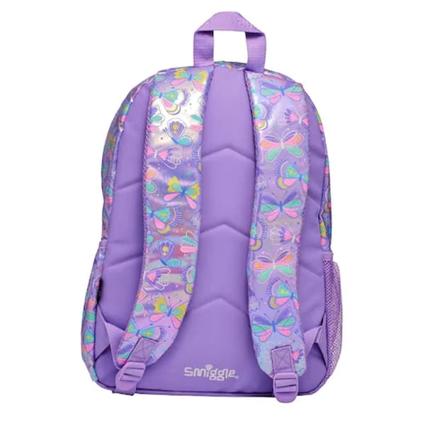 کوله پشتی Smiggle طرح پروانه بنفش — تصویر ۲