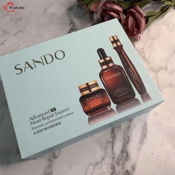 مجموعه پک 3 عددی معجزه گر مراقبت دور چشم سندو Sando eye skin — تصویر ۵