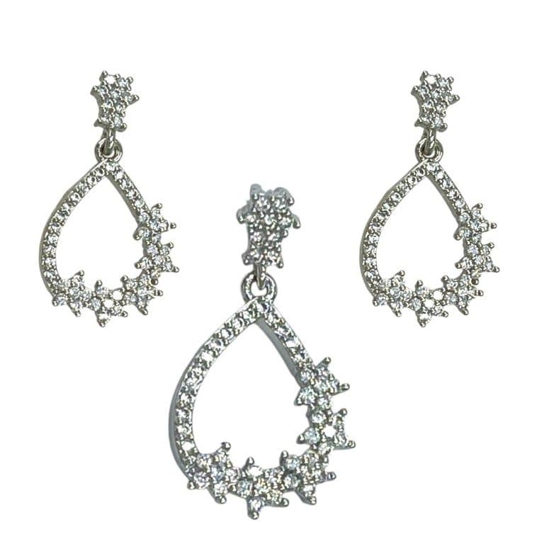 نیم ست زنانه مدل جواهری گل اشک کد M4408