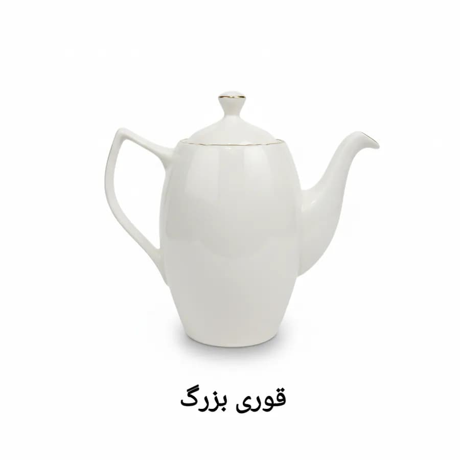 سرویس چینی الیزابت طرح لب طلا (گلدن لاین) 6 نفره 28 پارچه سفارشی چینی توس قالب ملبورن — تصویر ۲