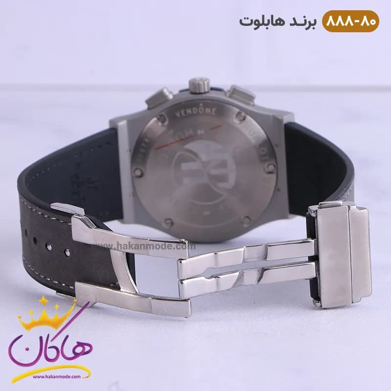 ساعت هابلوت مردانه کرنوگراف طوسی صفحه اسکلتون 888/80 — تصویر ۳