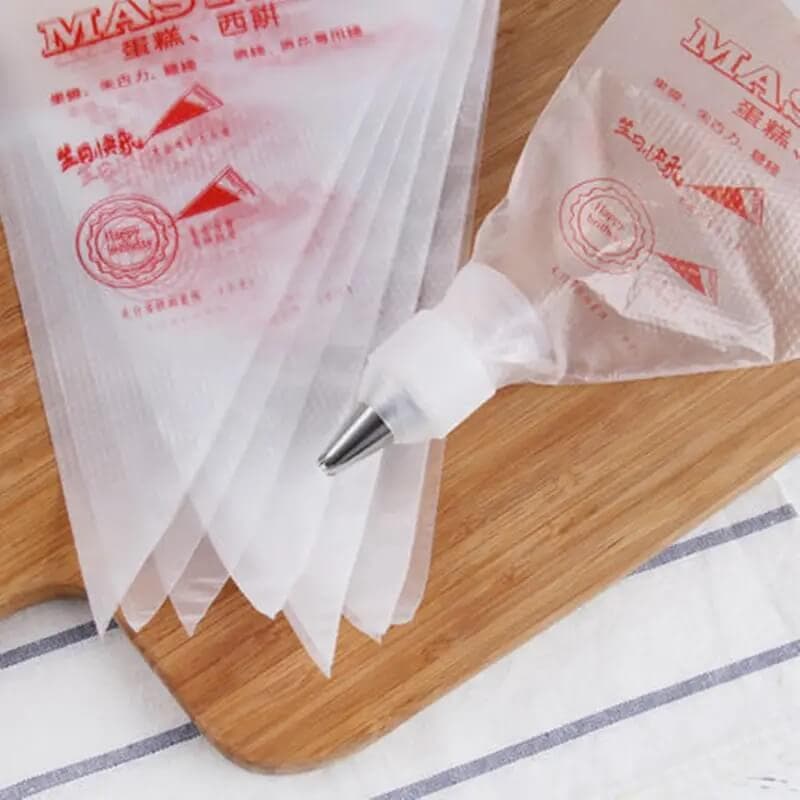 قیف خامه زن یکبار مصرف بدون درز مستر سایز کوچک بسته 100 عددی — تصویر ۸