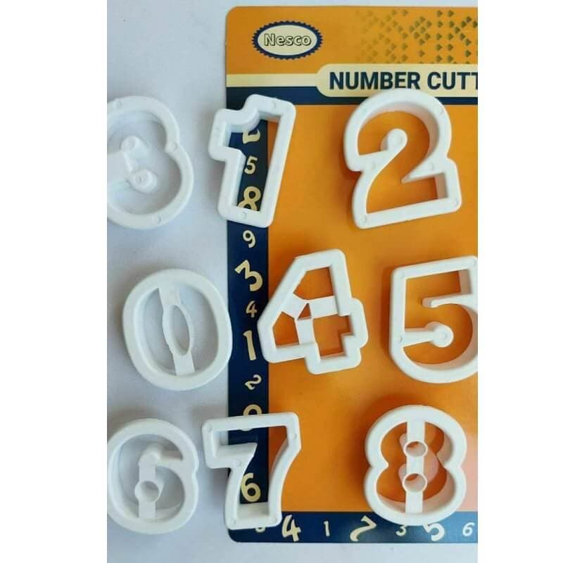 کاتر شیرینی کوکی و خمیر فوندانت مدل اعداد انگلیسی مجموعه 9 عددی — تصویر ۳