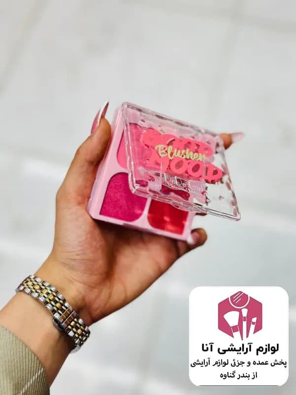 پالت رژگونه 4 رنگ کد4203 بسته 24 عددی (پخش عمده لوازم آرایشی آنا) — تصویر ۳