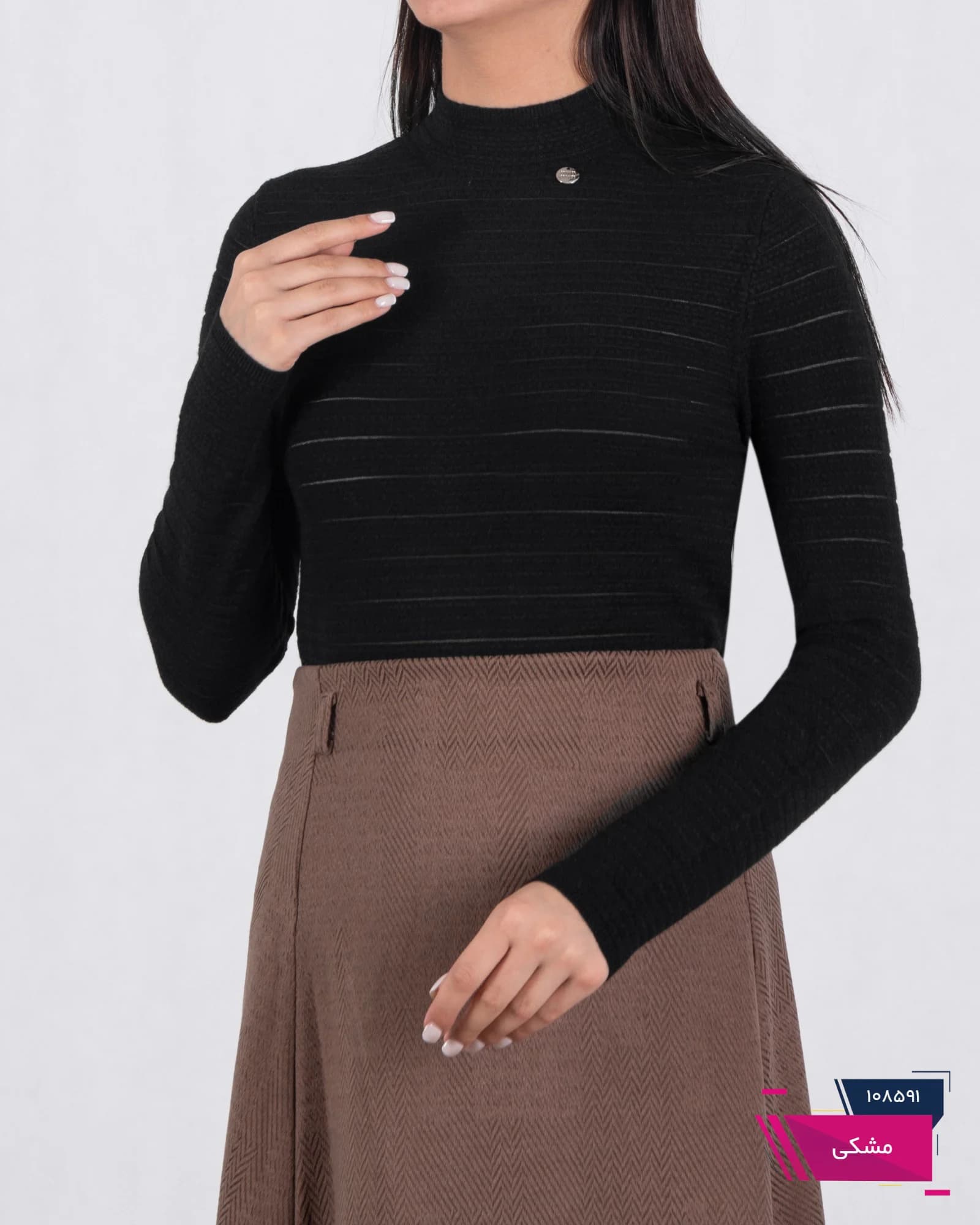 بلوز بافت زنونه وارداتی یقه 5 سانت MIU MIU/12598 — تصویر ۵
