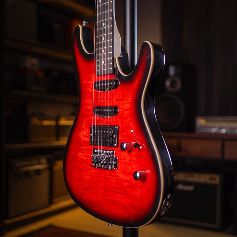 گیتار الکتریک طرح آیبانِز Ibanez HSS Strat RED — تصویر ۲