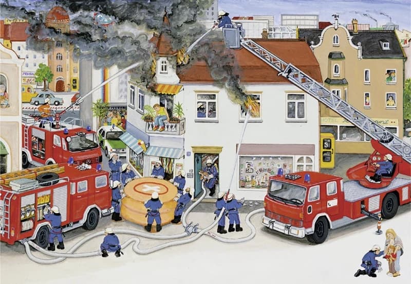 پازل 48 تكه رونزبرگر طرح Busy Fire Brigade كد 08851 — تصویر ۳