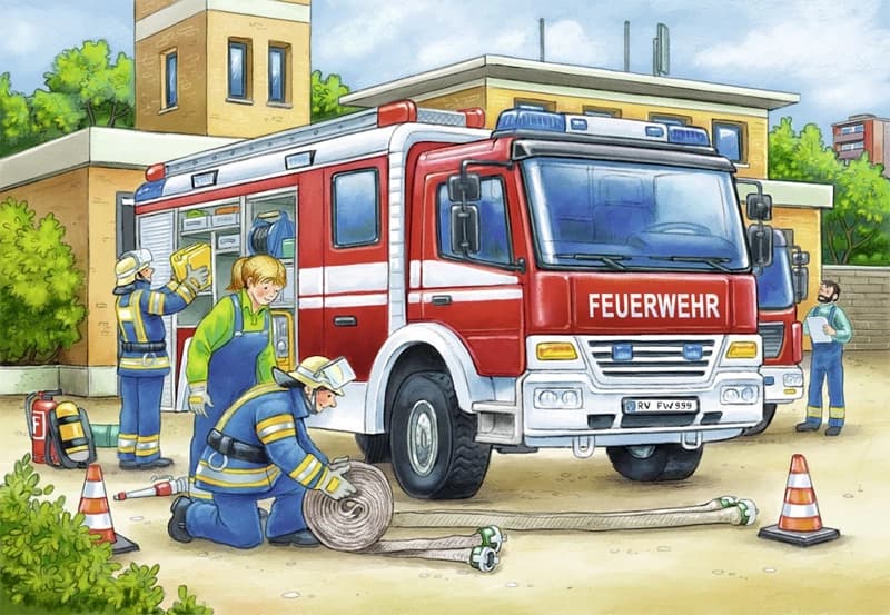 پازل 24 تكه رونزبرگر طرح Police and Firefighters كد 07574 — تصویر ۲