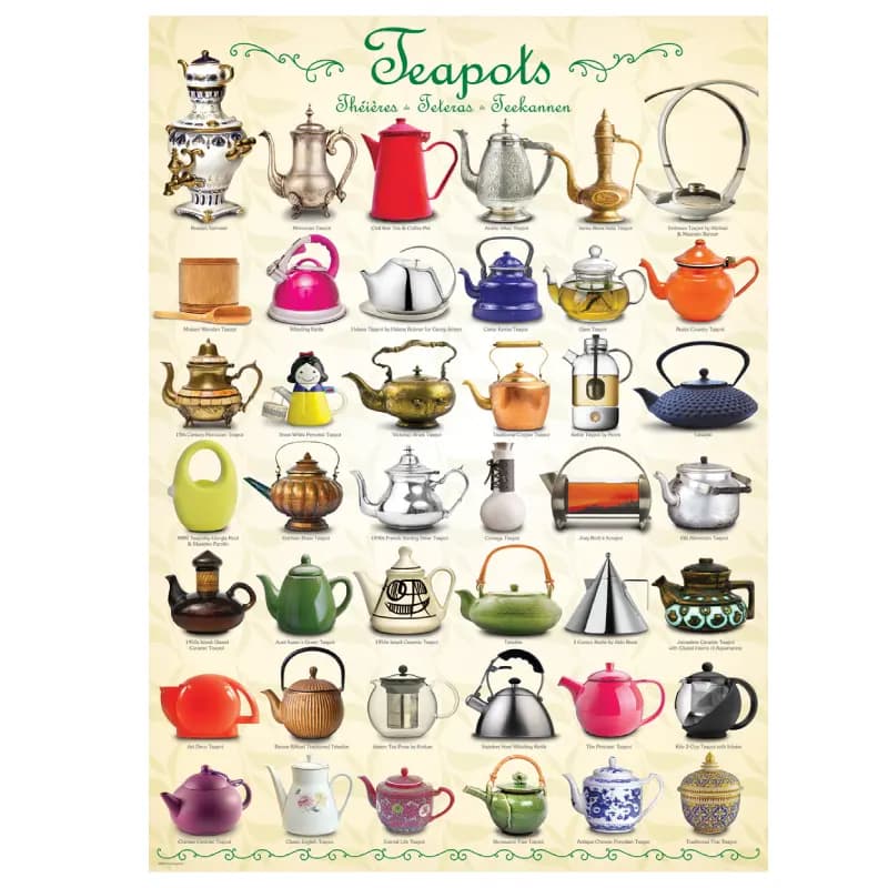 پازل 1000 تكه یوروگرافیک طرح Teapots كد 0599-6000 — تصویر ۲