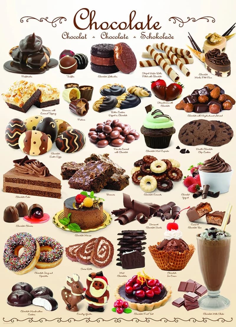 پازل 1000 تكه یوروگرافیک طرح Chocolate كد 0411-6000 — تصویر ۲