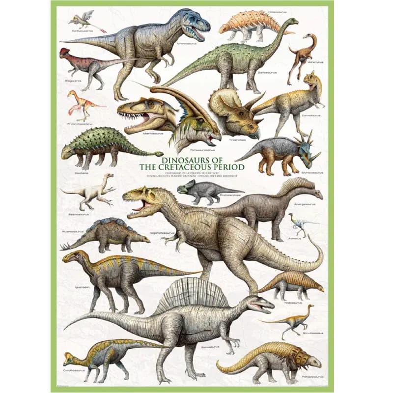 پازل 1000 تكه یوروگرافیک طرح Dinosaurs Cretaceous كد 0098-6000 — تصویر ۲