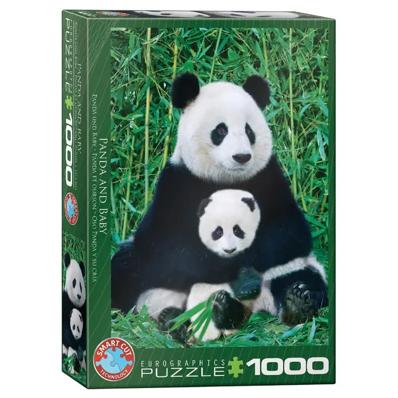پازل 1000 تكه یوروگرافیک طرح Panda and Baby كد 0173-6000