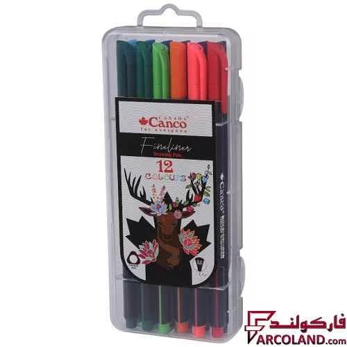 روان نویس کنکو رنگی 0.4 میلی متر Fine Liner بسته 12 عددی