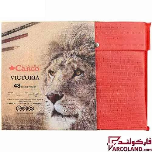 مداد رنگی 48 رنگ کنکو جعبه چوبی مدل Victoria — تصویر ۴