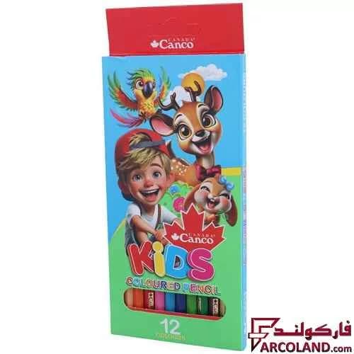 مداد رنگی 12 رنگ کنکو کیدز جعبه مقوایی مدل Kids