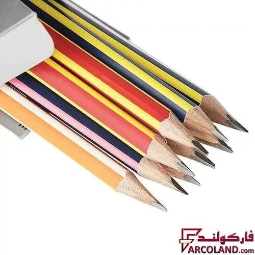 مداد مشکی کنکو طرح مثلثی پاک کن دار مدل Art Fantasia بسته 12 عددی — تصویر ۲
