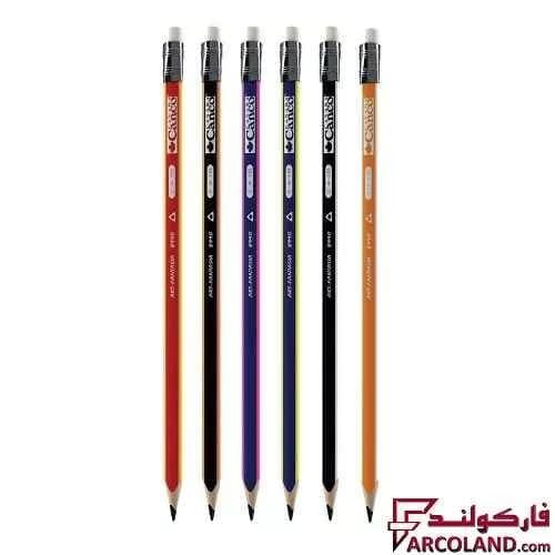 مداد مشکی کنکو طرح مثلثی پاک کن دار مدل Art Fantasia بسته 12 عددی — تصویر ۳