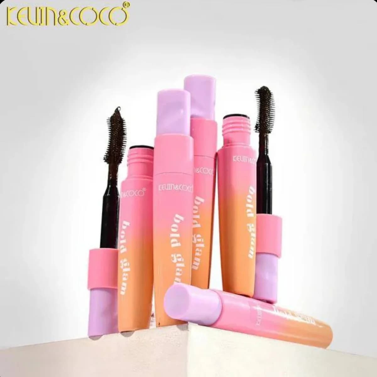 ریمل و خط چشم کوین کوکو Kevin & Coco دو سر مدل Bold Glam در دو رنگ مشکی و قهوه ای — تصویر ۳