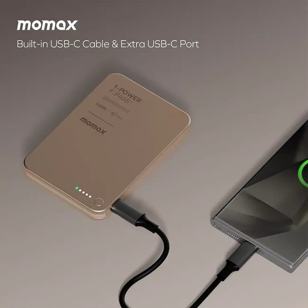 پاور بانک 10000 تایپسی 30 وات مومکس Momax IP158 با قابلیت اتصال مگنتی به گوشی — تصویر ۴