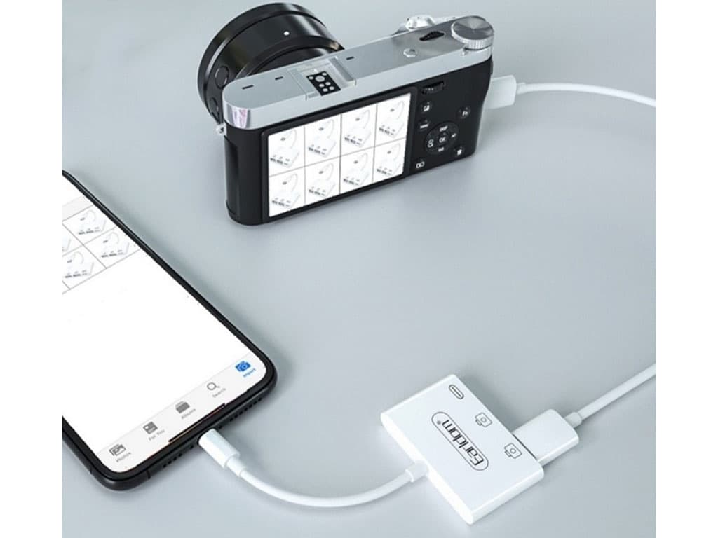 مبدل لایتنینگ به لایتنینگ و دو درگاه OTG ارلدام Earldom OT44 Lightning To Double OTG and Lighting Converter — تصویر ۴
