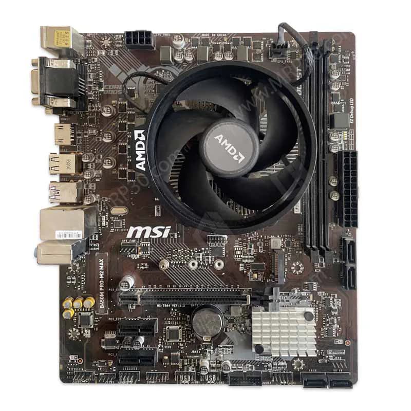 باندل مادربرد MSI B450M Pro M2 MAX + RYZEN 5 3500 استوک به همراه فن AMD