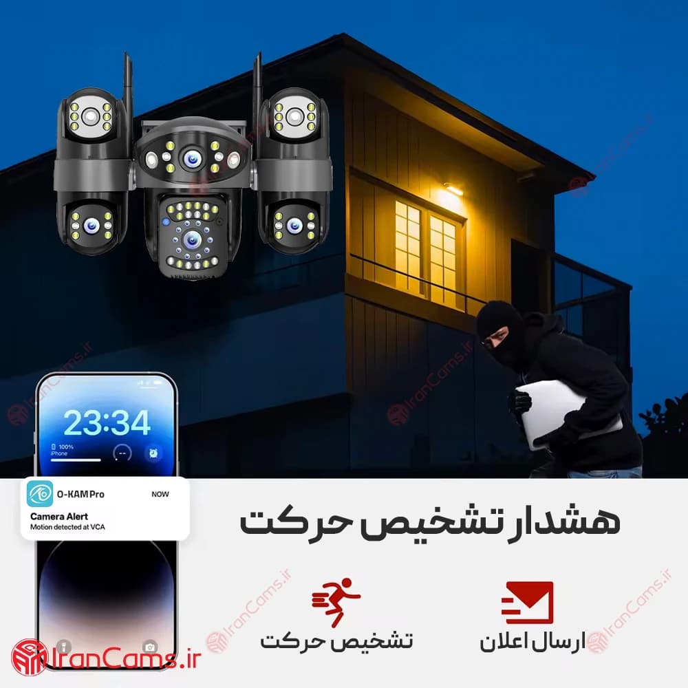 دوربین سیم کارتی 3 لنز 12 مگاپیکسل O-KAM PRO مدل WQQ868-WP — تصویر ۵