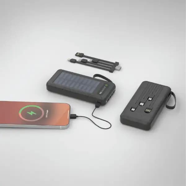 پاوربانک خورشیدی 10000 هزار پرودو مدل Porodo Piano Solar PDPBB306BK — تصویر ۲