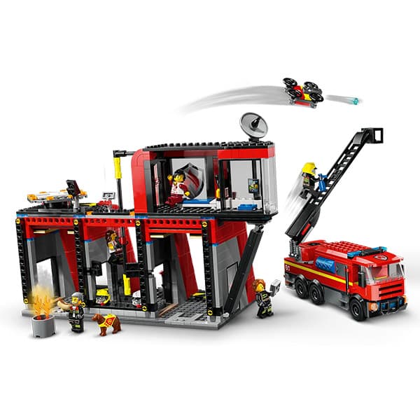 لگو City مدل Fire Station with Fire Truck 60414 — تصویر ۲