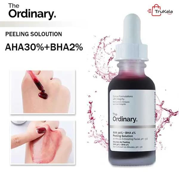 سرم لایه بردار پیلینگ AHA30% اوردینری تمشک — تصویر ۲