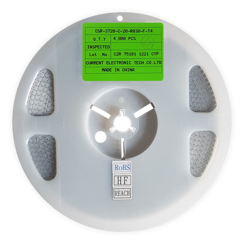 مقاومت شنت SMD مدل CURRENT CSR-3720-C-20-R030-F مقدار 30mΩ توان 2W بسته ۴۰۰۰ عددی