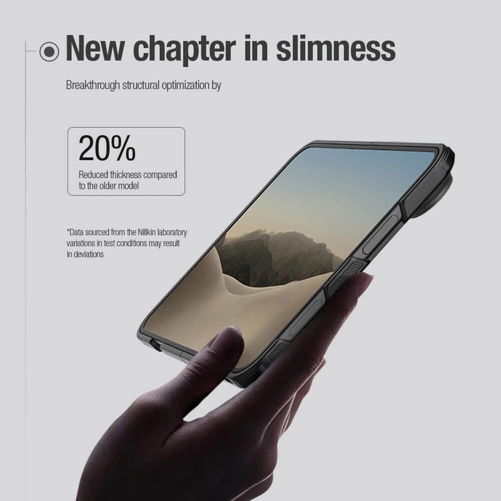 قاب دودی ضدضربه مگنتی iPhone Duo مارک نیلکین مدل Super Frosted Shield Fold — تصویر ۵
