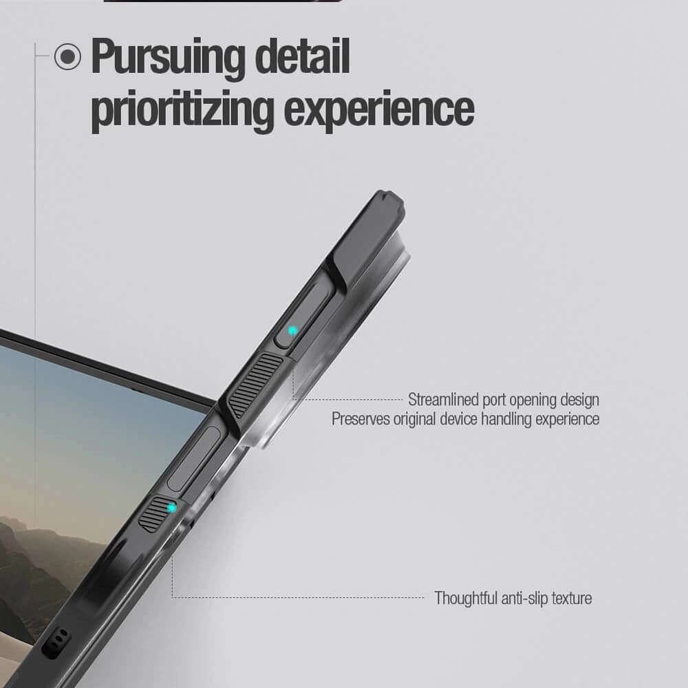 قاب دودی ضدضربه مگنتی iPhone Duo مارک نیلکین مدل Super Frosted Shield Fold — تصویر ۸