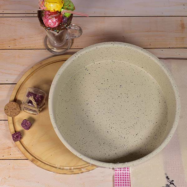 قالب کیک کته و تهچین مدل گرد گرانیتی سایز 26 — تصویر ۶
