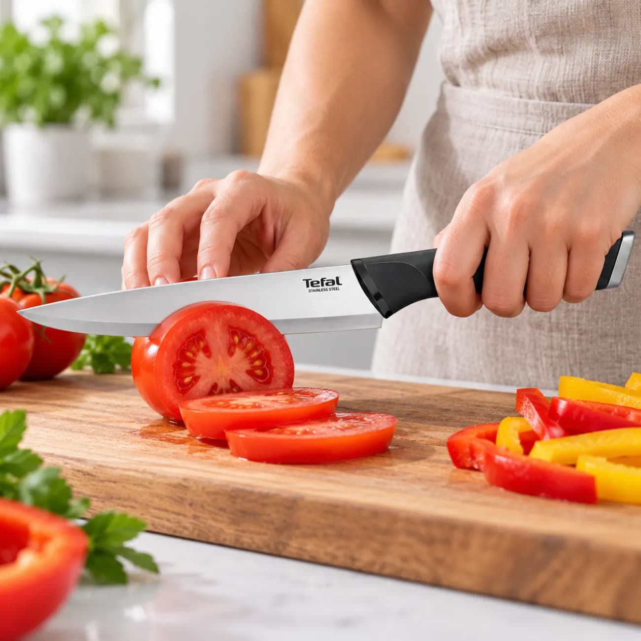 چاقو آشپزخانه تفال Tefal مدل K2213714 تیغه 20 سانتی متر — تصویر ۶