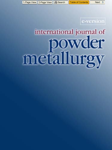کتاب International Journal of Powder Metallurgy Volume 46 Issue 3 نسخه کامل