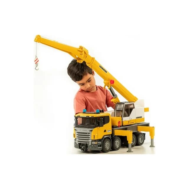 ماشین بازی برودر مدل Scania Liebherr Crane Truck — تصویر ۵
