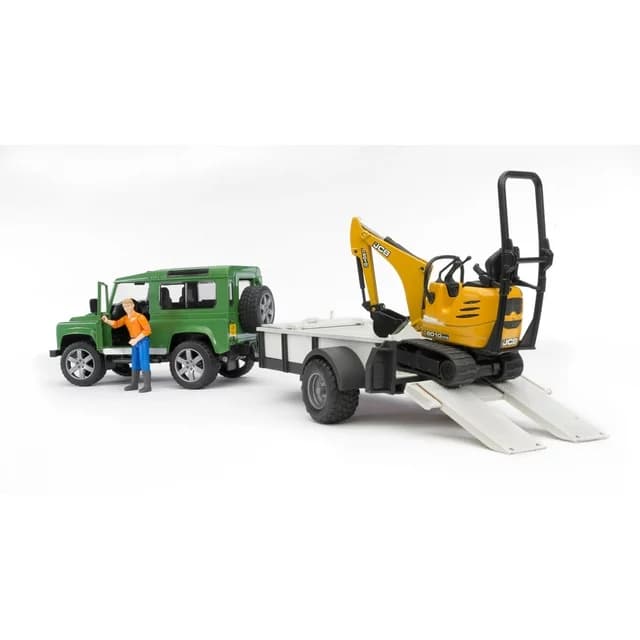 ماشین بازی برودر مدل Land Rover and JCB Excavator — تصویر ۳