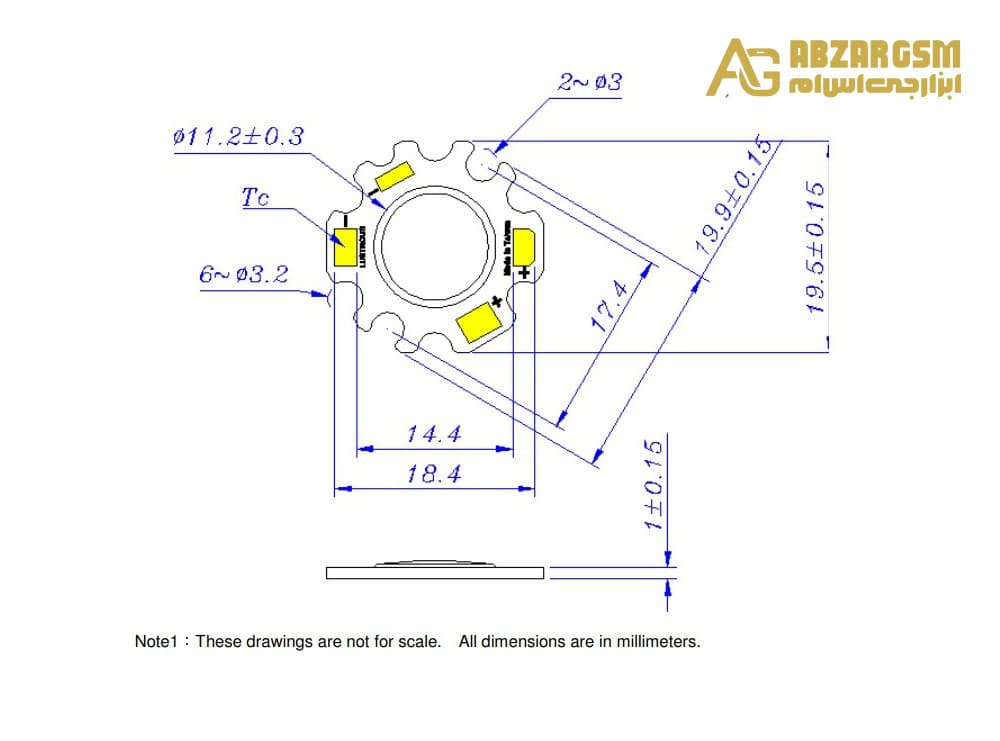 LED COB سفید مهتابی 12W مدل LUSTROUS L112NW — تصویر ۳