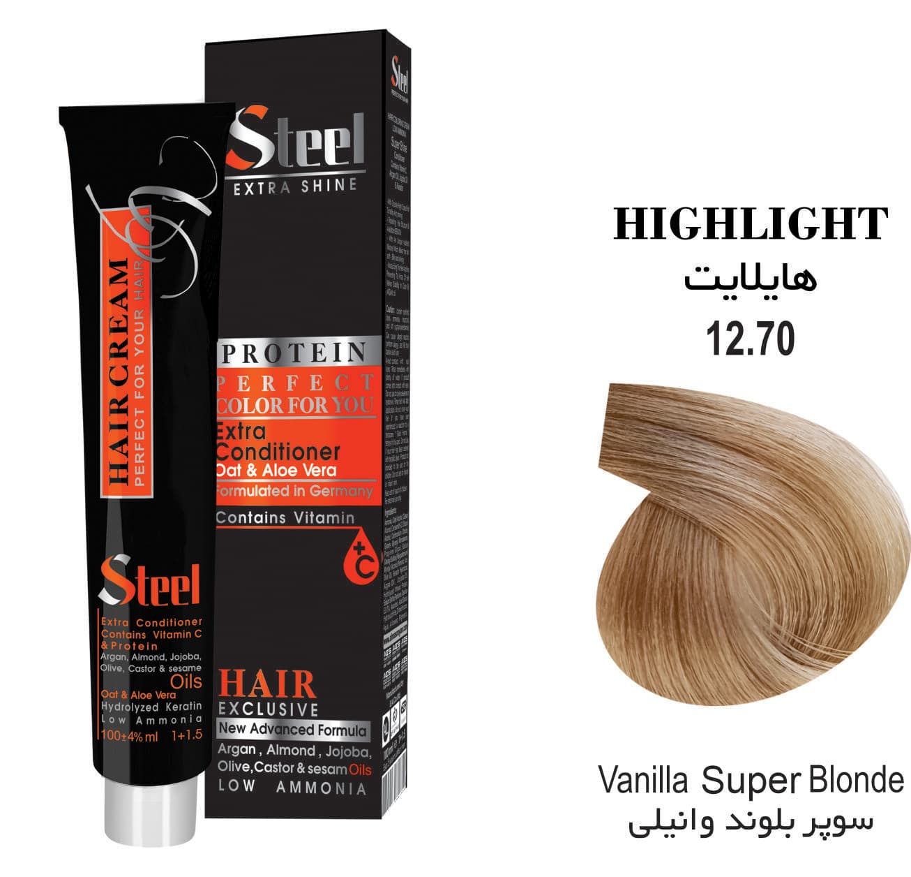رنگ مو استیل شماره 12/70 حجم 100 میلی لیتر