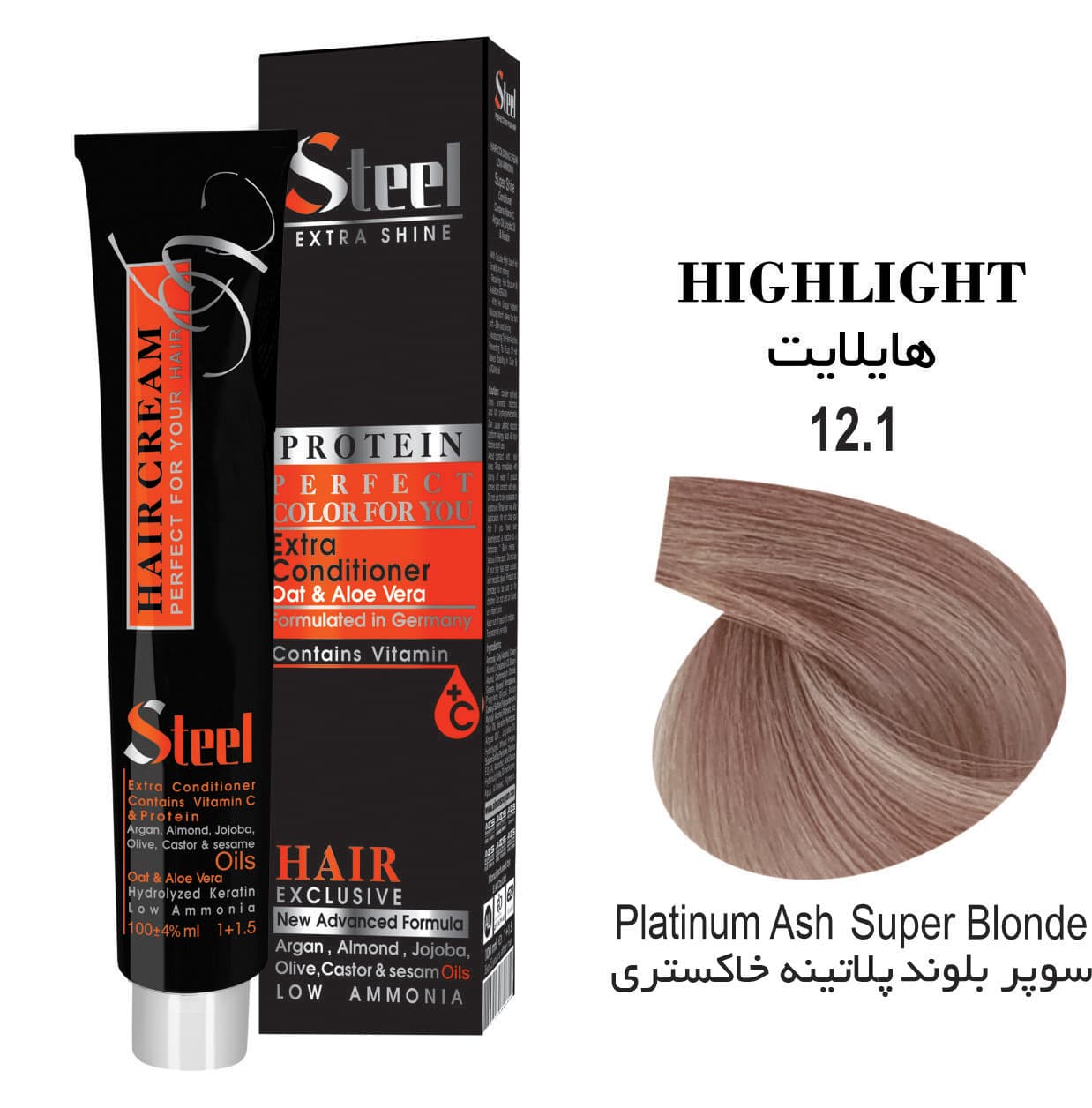 رنگ مو استیل شماره 12/1 حجم 100 میلی لیتر
