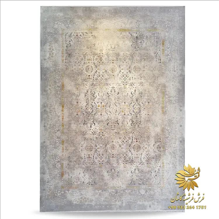 فرش جمیرا طوسی 1500 شانه افشان وینتیج