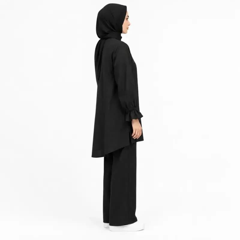 شومیز تک آستین سه ربع لنین مراکشی زنانه — تصویر ۶