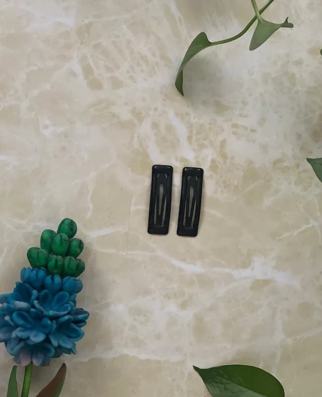 گیره مو تق تقی رنگ مشکی کد 45