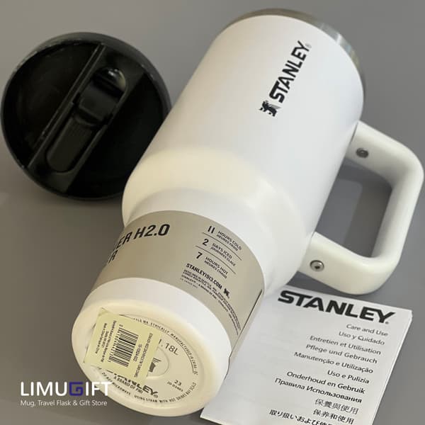تراول ماگ استنلی نیو کالکشن بدون نشتی 40oz رنگ سفید- stanley کد 0398 — تصویر ۴