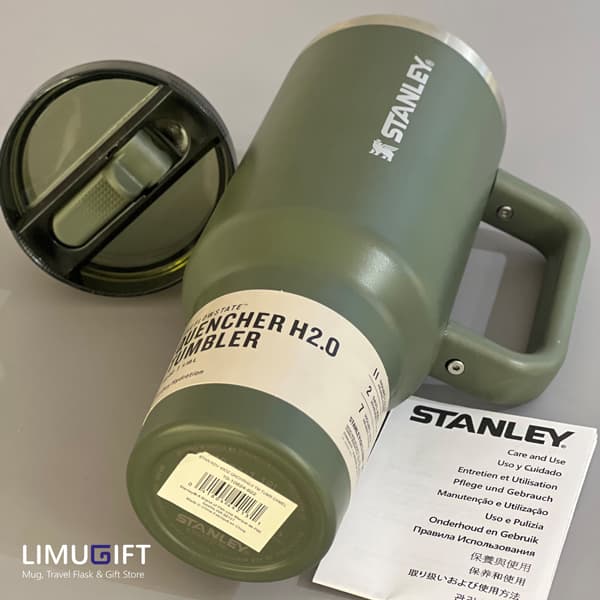 تراول ماگ استنلی مدل تامبلر نیوکالکشن 40oz سبز ارتشی -stanley کد 0395 — تصویر ۵