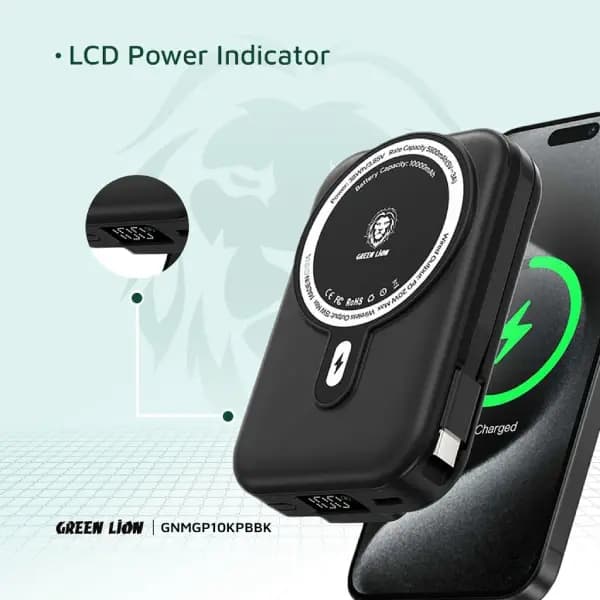 پاوربانک 10000 هزار مگ سیف گرین لاین مدل Green Lion Monaco Grip — تصویر ۷
